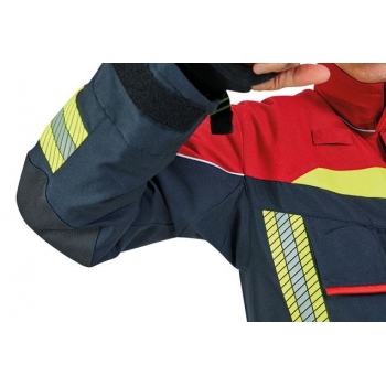 Ubranie bojowe FIRE FLEX – granatowo-czerwony NOMEX® NXT (CNBOP) + napisy